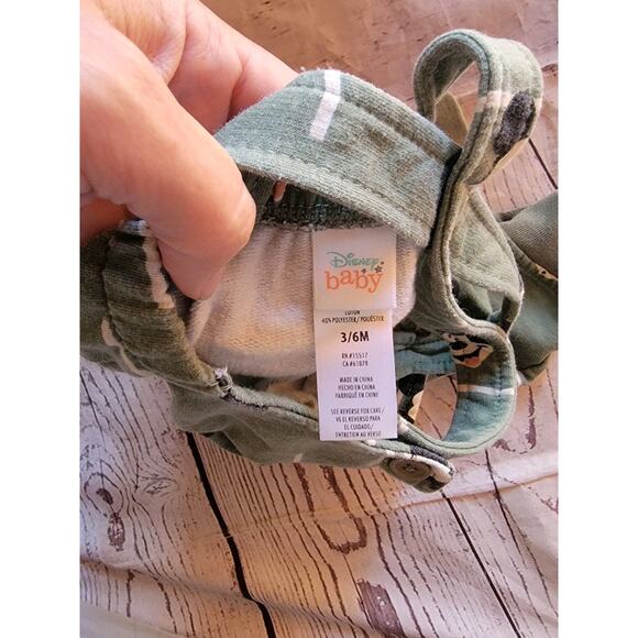 Mickey Mouse Green Funny Face Overall Romper Jumpsuit Disney Baby 3-6 Months - Picture 8 of 8